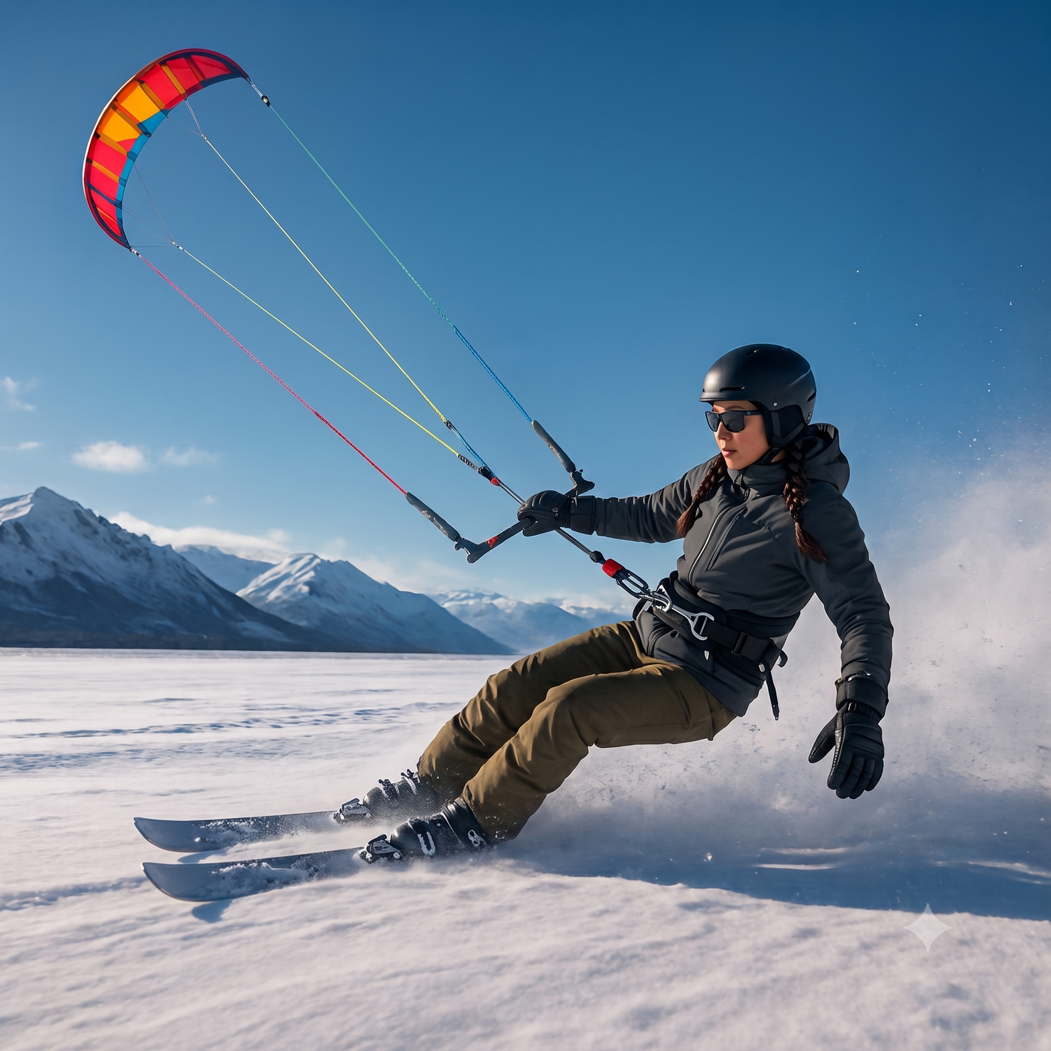 Rider w akcji - Snowkite